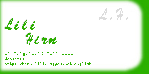 lili hirn business card